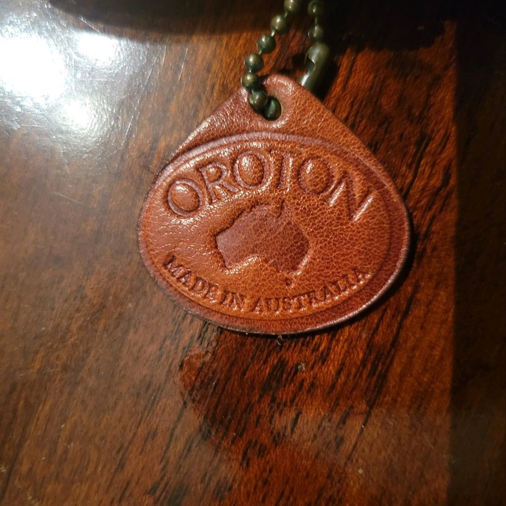 Oroton Australia vintage genuine cowhide leather oversize brown clutch portfolio - Picture 3 of 6